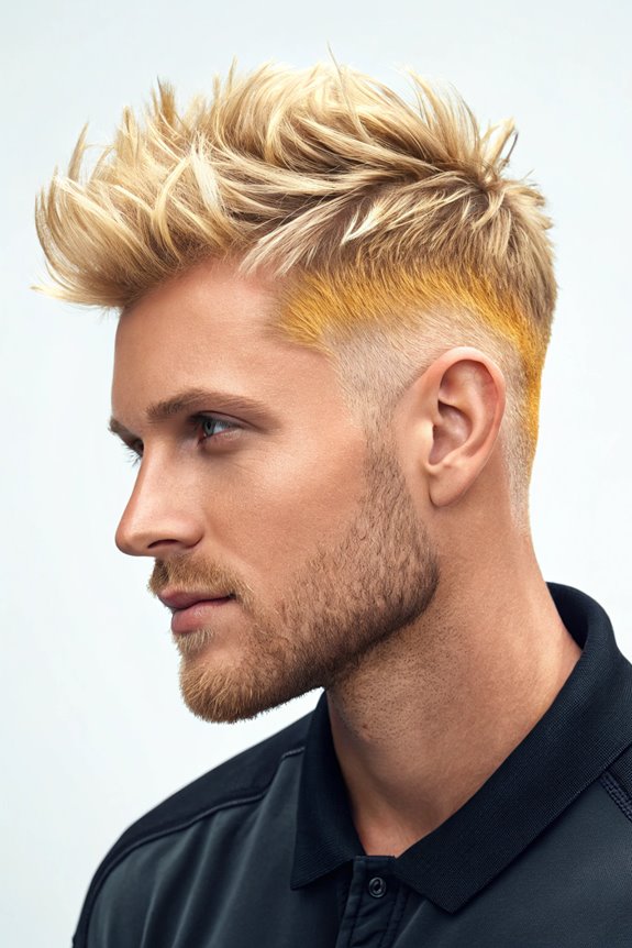 blonde highlighted haircut style