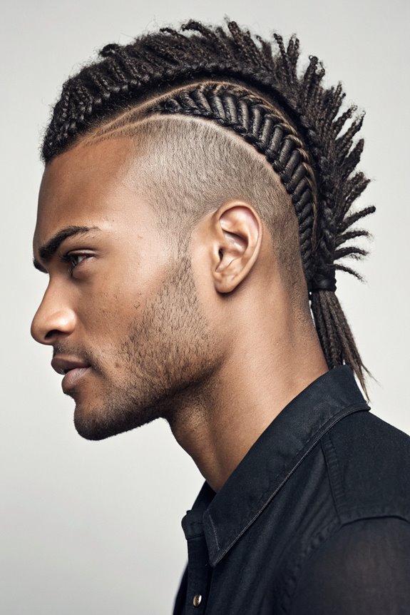 braided mohawk hairstyle design