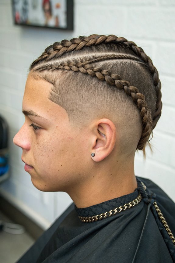 braided top with undercut