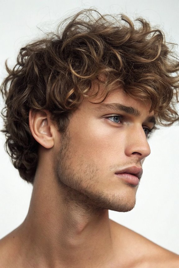 casual textured curly hairstyle