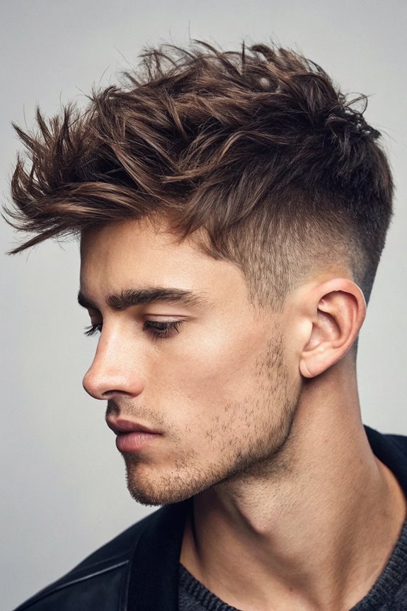 casual textured short haircut