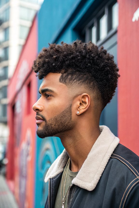 curly afro hairstyle cut