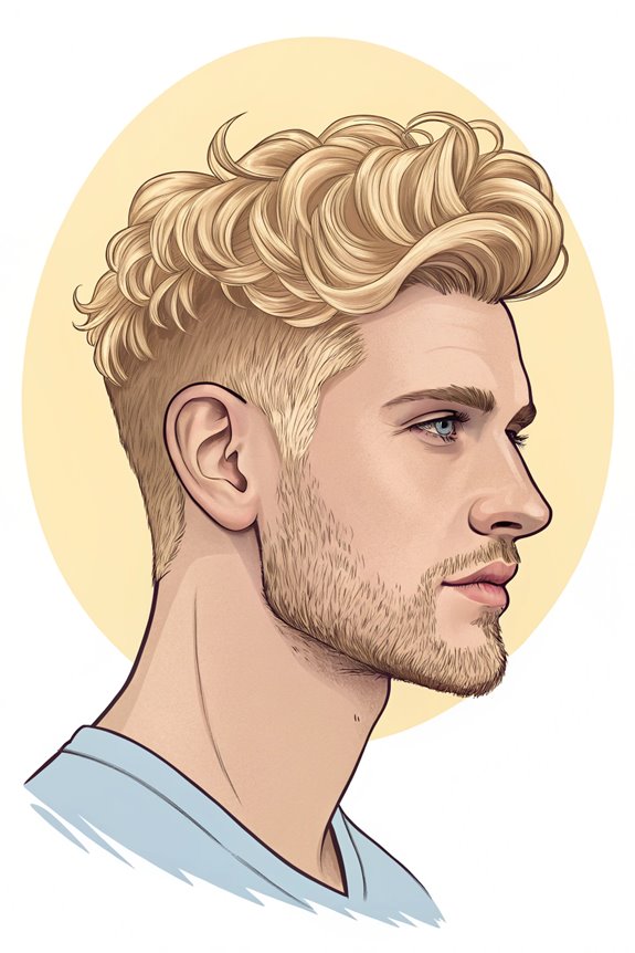 curly blonde short hairstyle