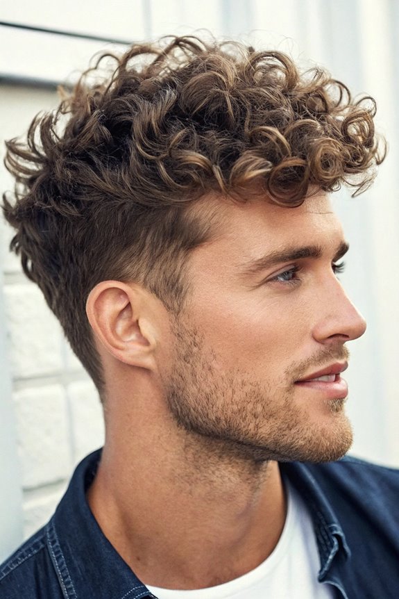 curly comb over style