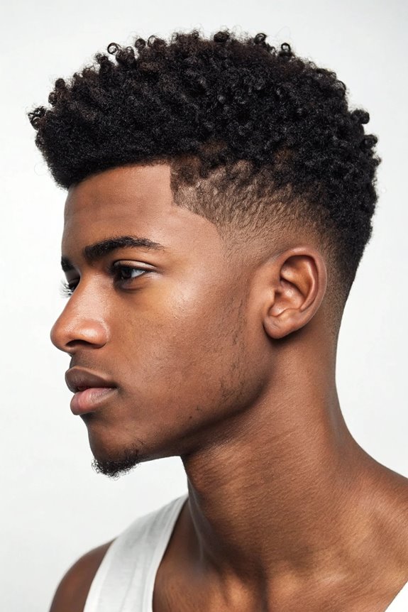 curly flat top style