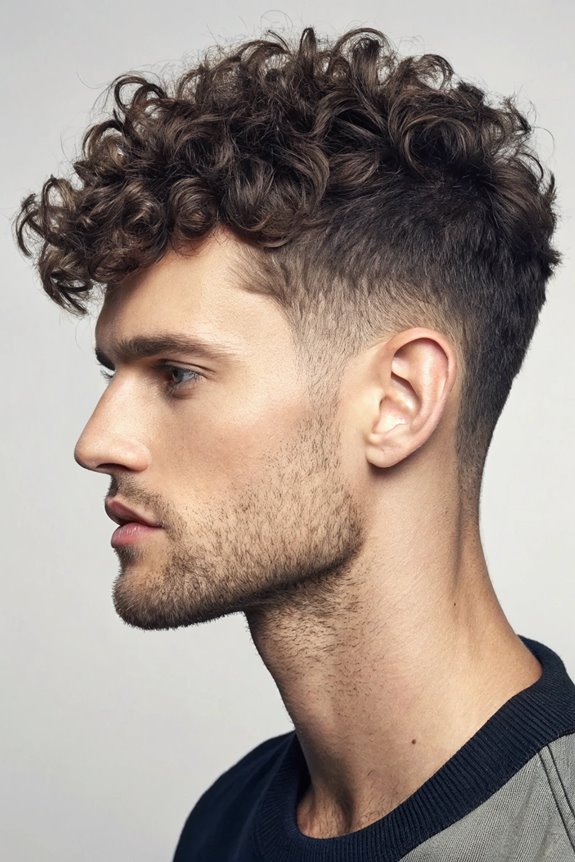 curly haircut with flair