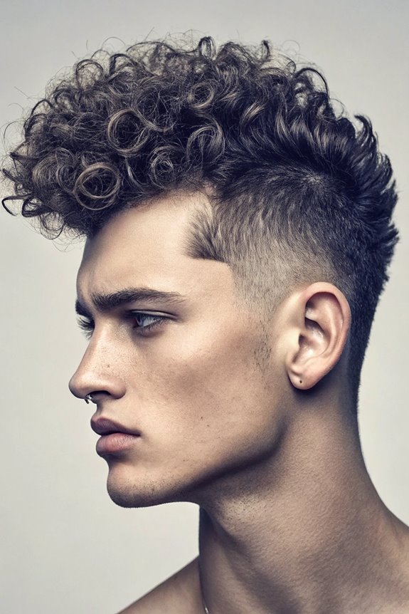 curly hairstyle with spikes