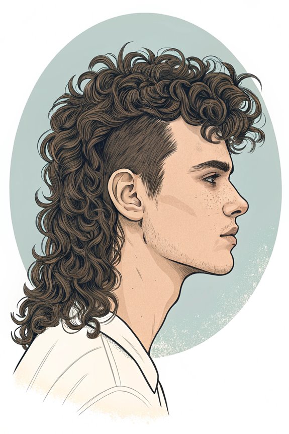 curly mullet hairstyle description