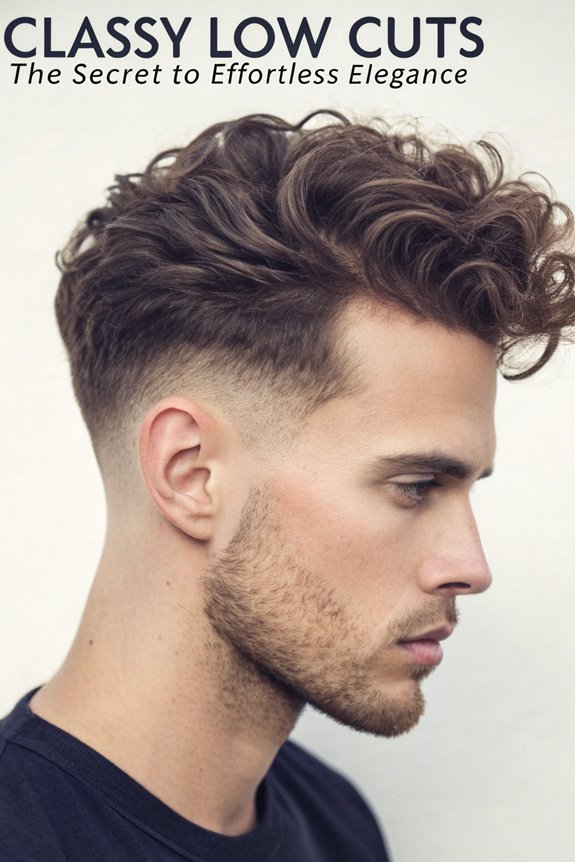 curly quiff low fade