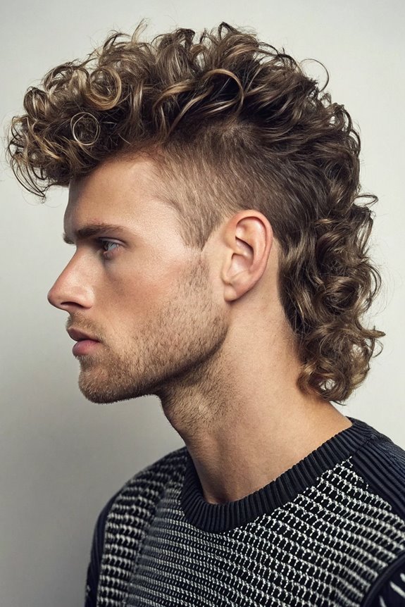 curly shaggy mullet hairstyle