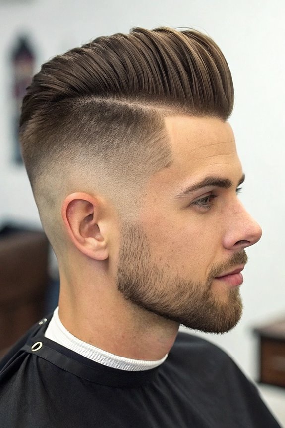 disconnected low fade hairstyle