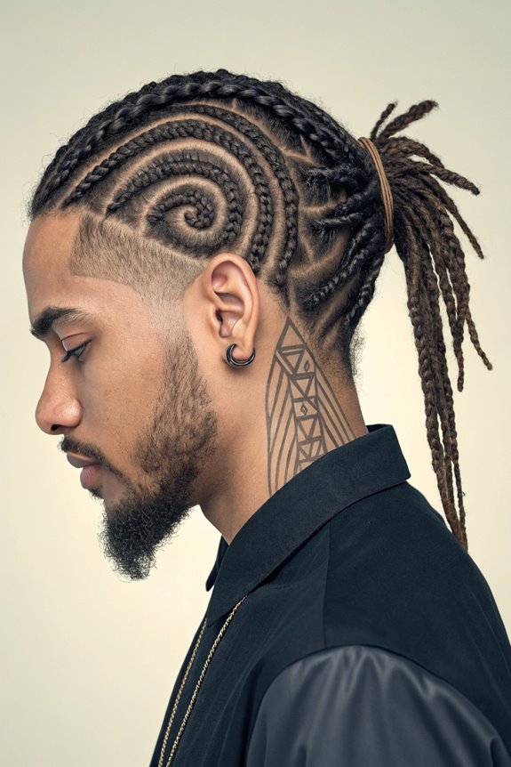 dreadlocks and cornrows hairstyle