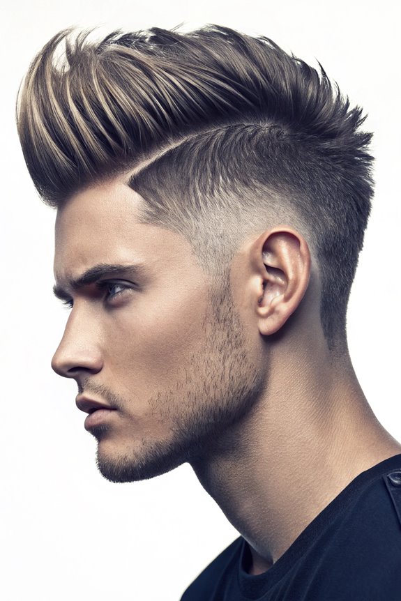 faux hawk shadow fade