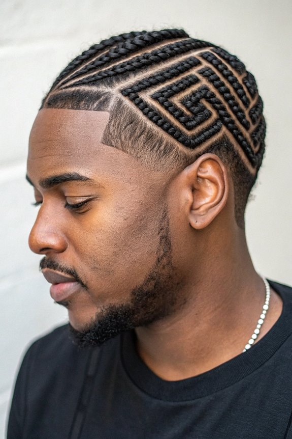 layered cornrow haircut style