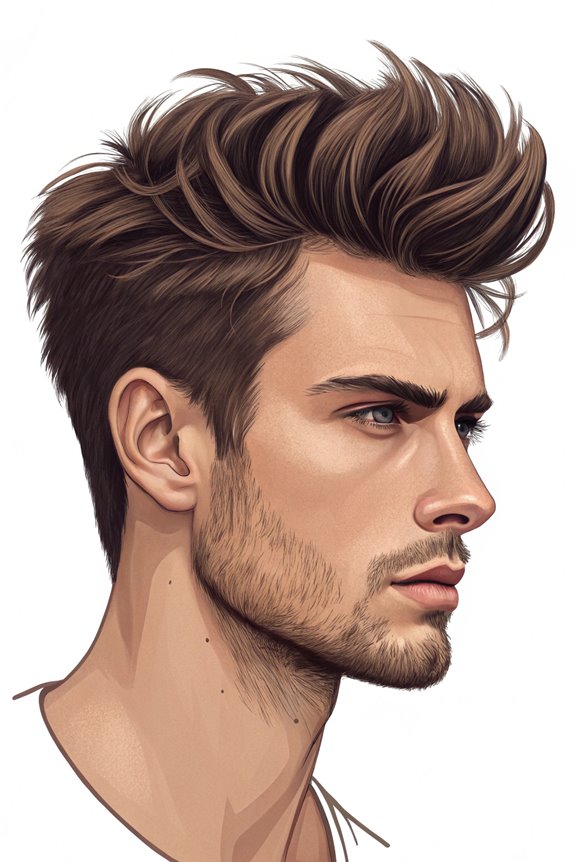 messy stylish quiff haircut