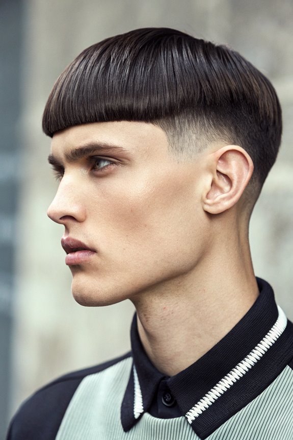 modernized bowl cut style