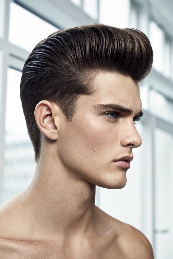 pompadour with undercut style