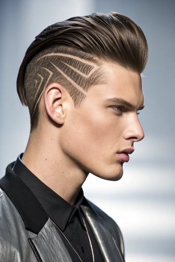 razor sharp slick hairstyle