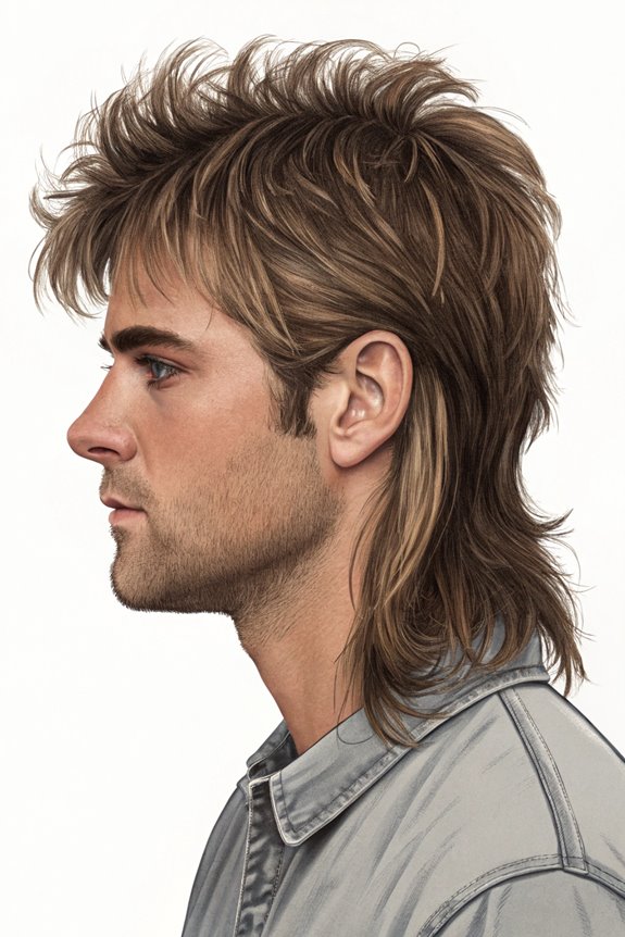 shaggy straight mullet hairstyle