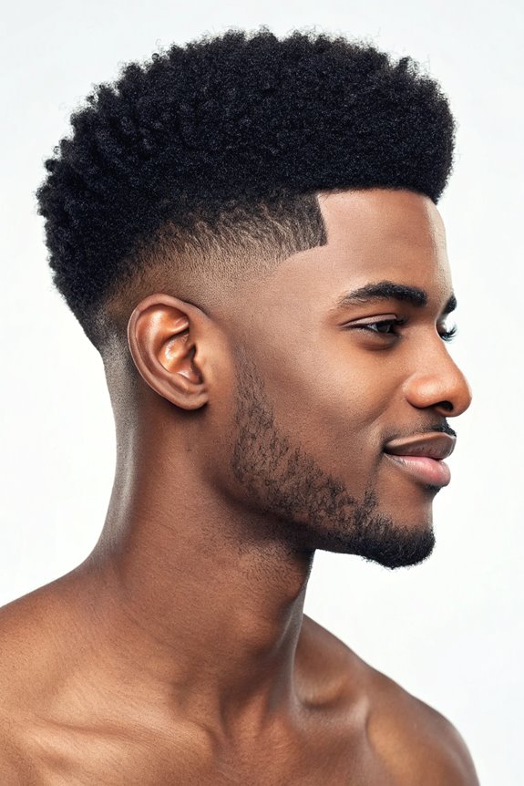 short afro fade style