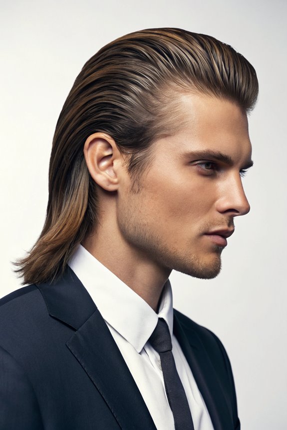 sleek hairstyle with length