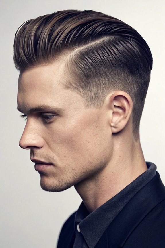 sleek hairstyle with precision