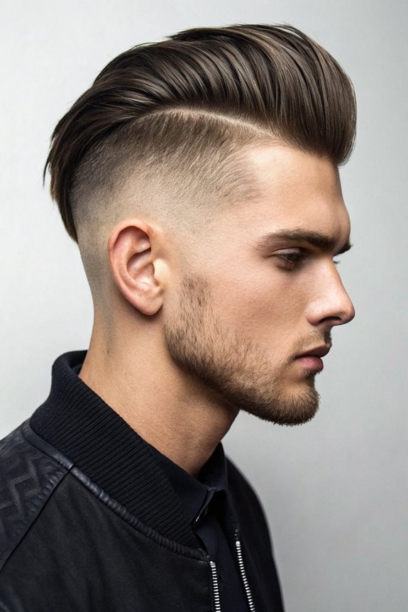 sleek hairstyle with undercut