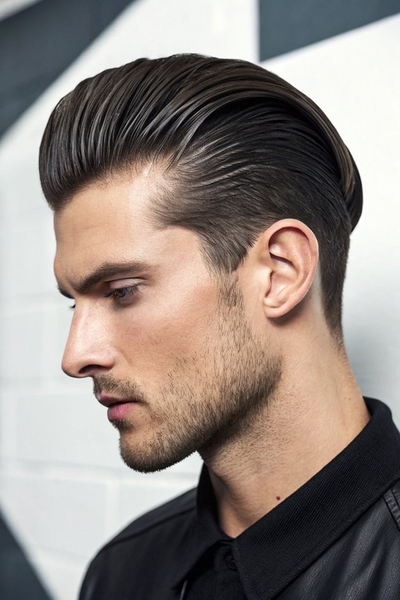 sleek hairstyle with volume