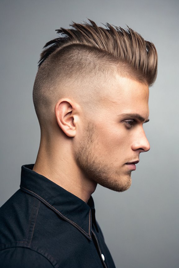 sleek spiked undercut hairstyle