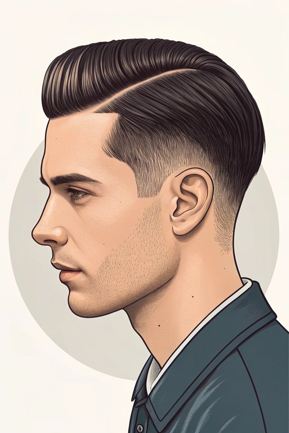 sleek stylish side swept haircut