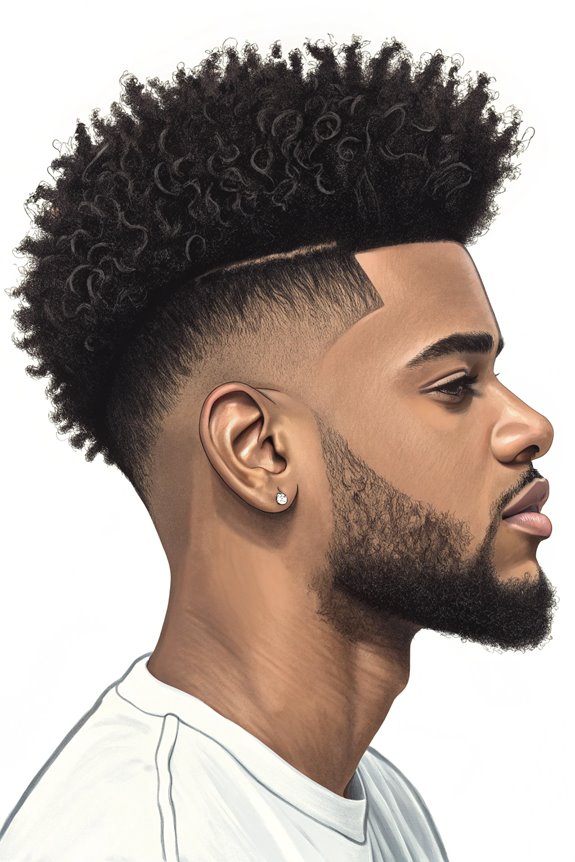 stylish afro undercut design