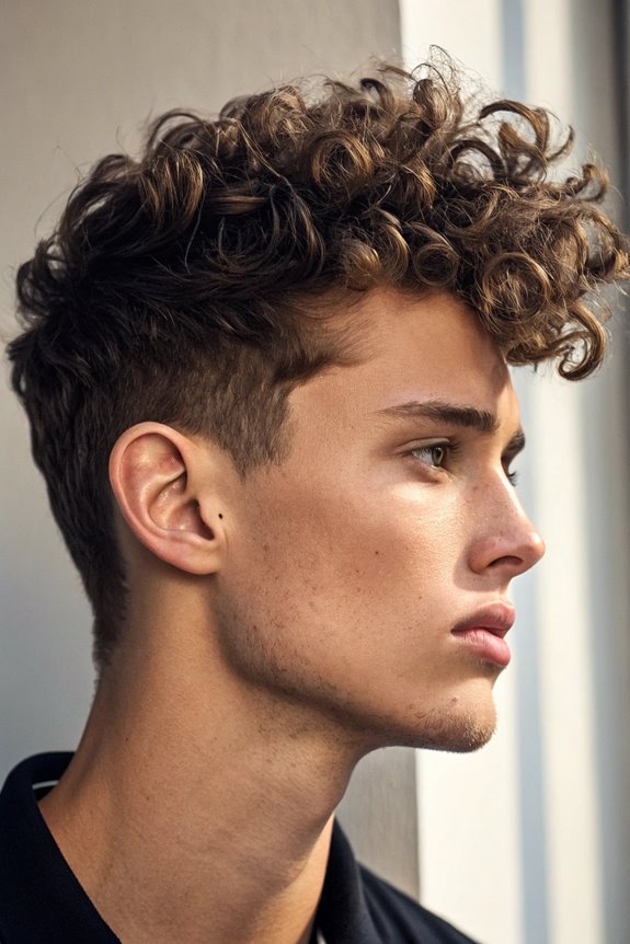 stylish curly high top