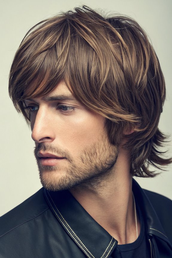 stylish flowing shag haircut