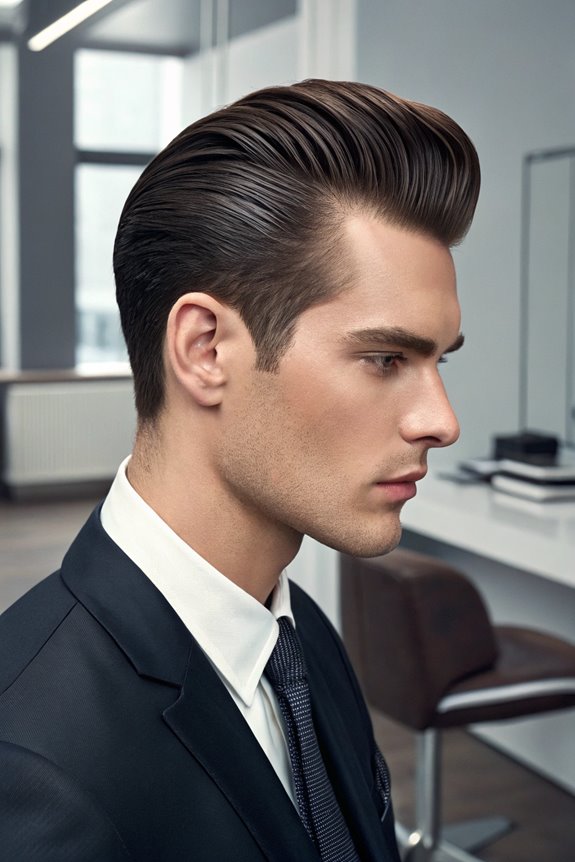 stylish groomed classic hairstyle