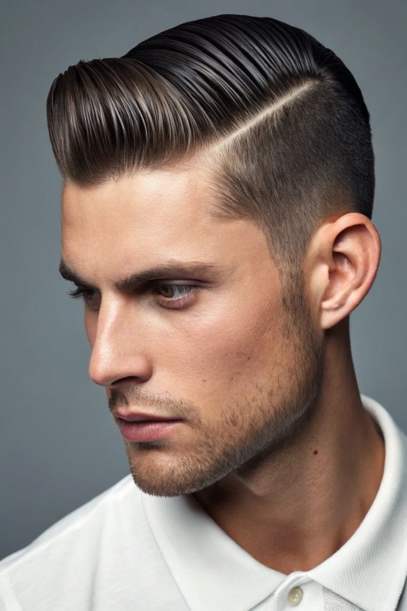 stylish hairstyle with contrast