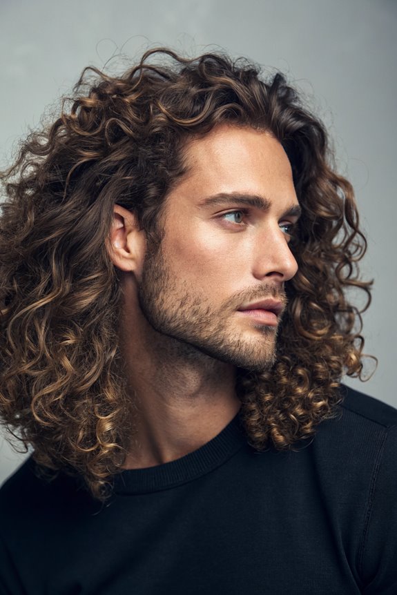 stylish long curly haircut