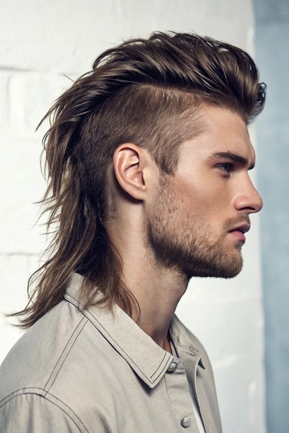 stylish long mullet hairstyle