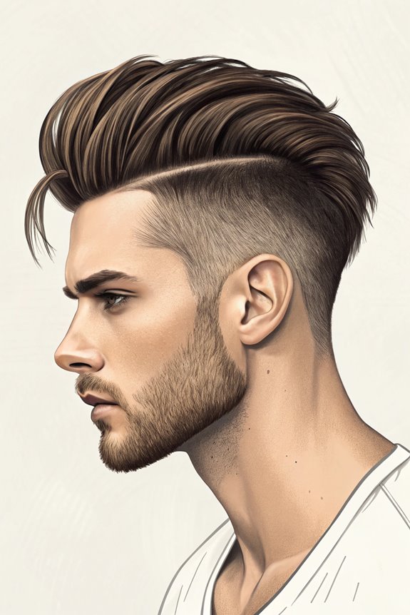 stylish long undercut haircut