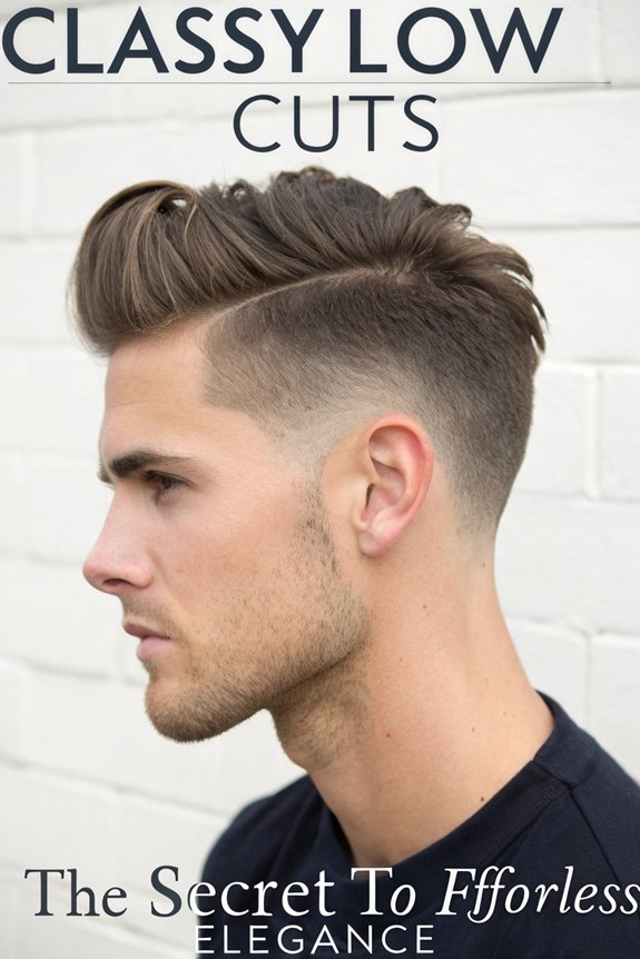 stylish low fade pompadour