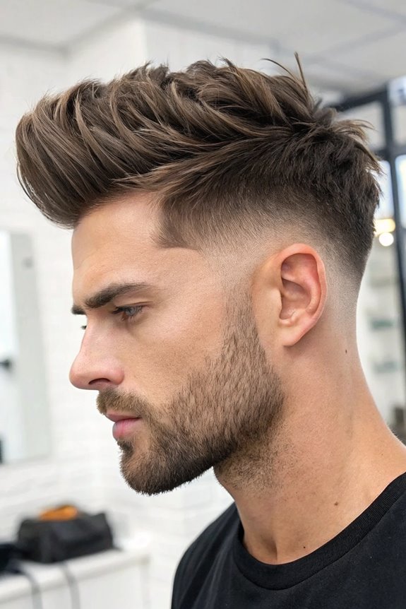 stylish low taper fade