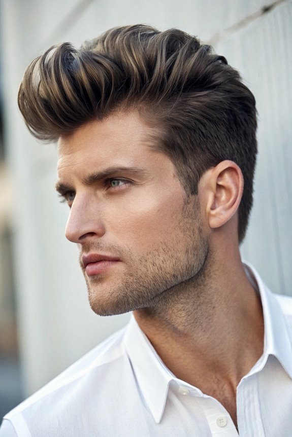 stylish messy quiff hairstyle