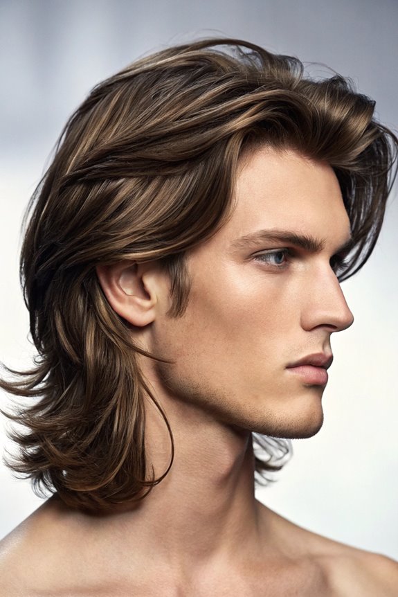 stylish shoulder length hairstyle waves