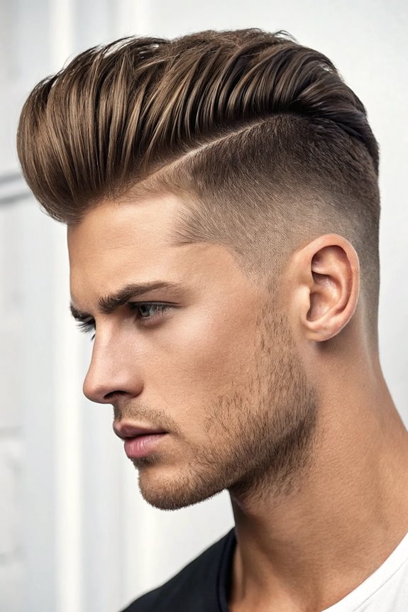 stylish side part fade haircut