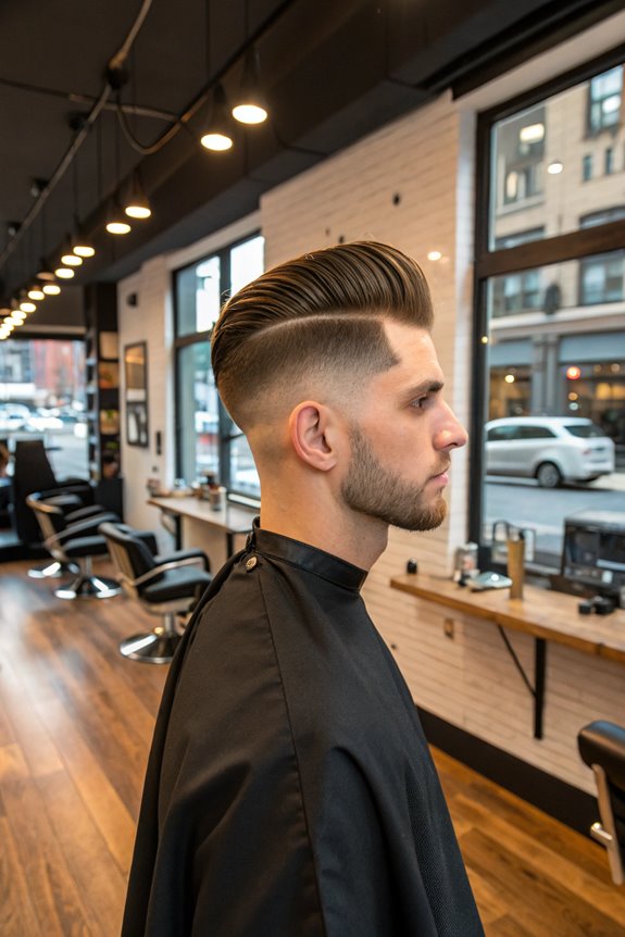 stylish tapered fade haircut