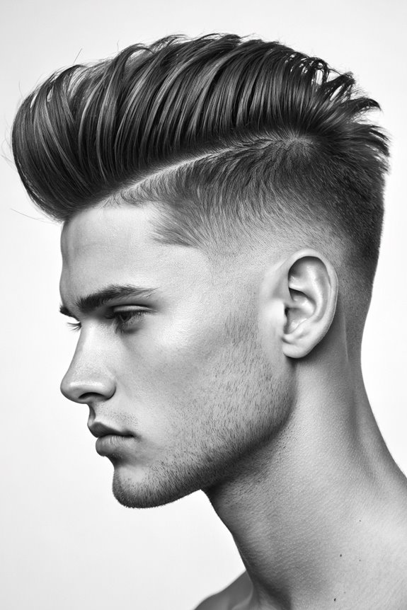 stylish tapered voluminous hairstyle