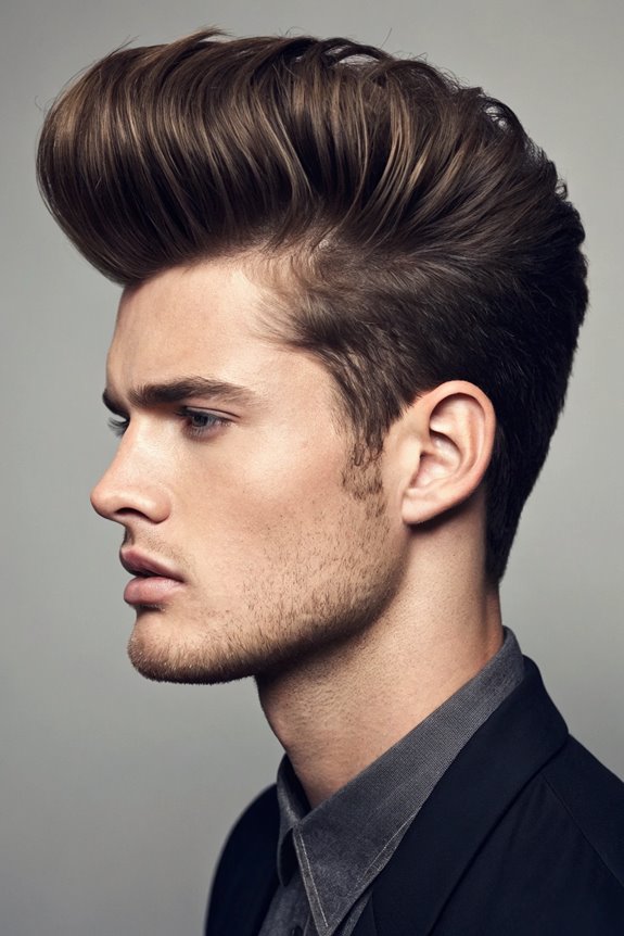 stylish undercut pompadour hairstyle