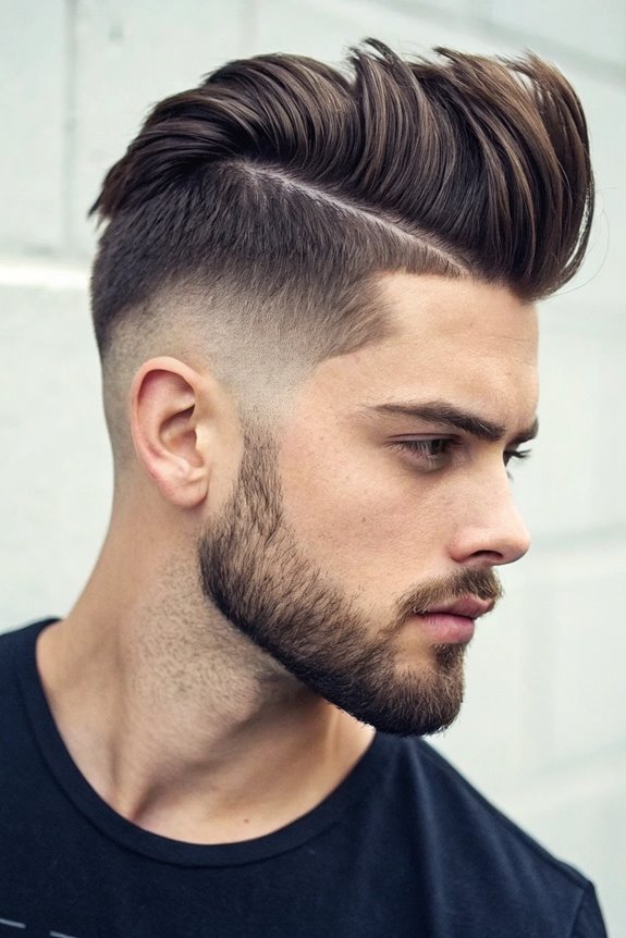 stylish undercut with beard