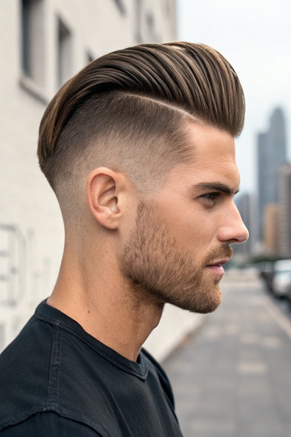 stylish undercut with slickness