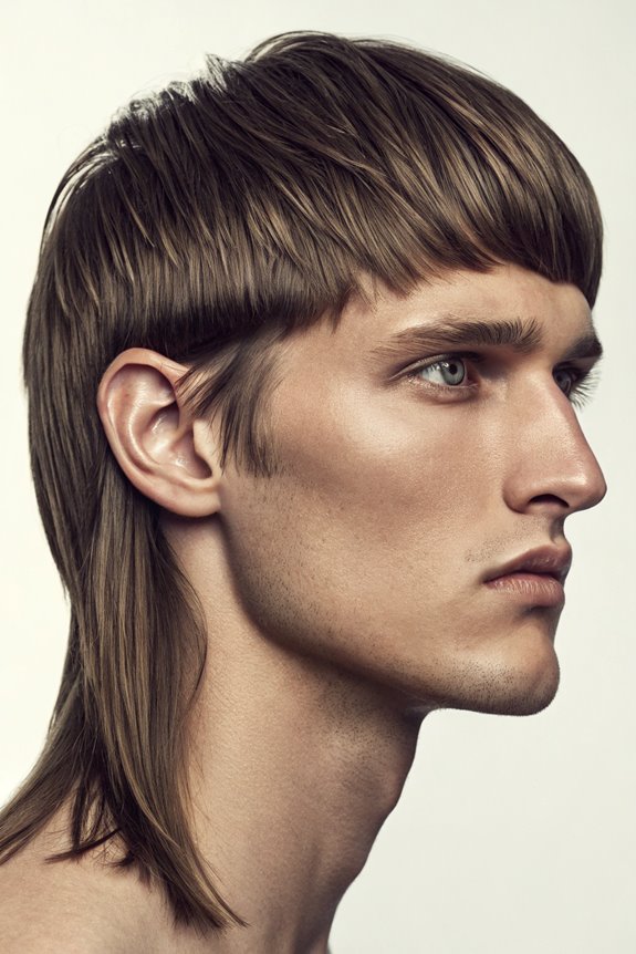 tapered long fringe hairstyle