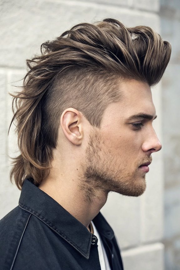 textured layered mullet hairstyle